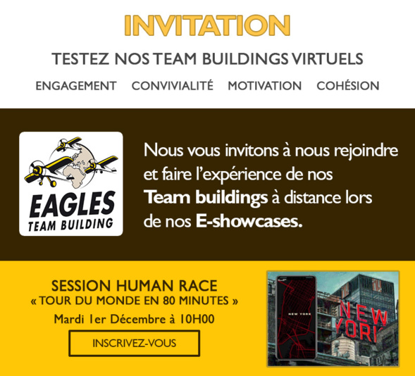 Invitation E-showcase - Découvrez nos team buildings virtuels