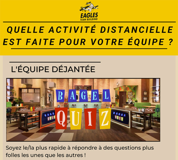 Quelle activité distancielle est faite pour votre équipe?