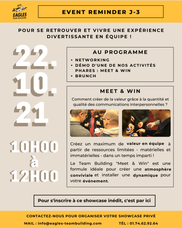 Event Reminder J-3 - Se retrouver, petit à petit !