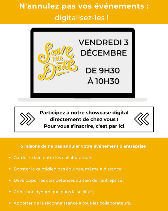 N'annulez pas vos événements, digitalisez-les !