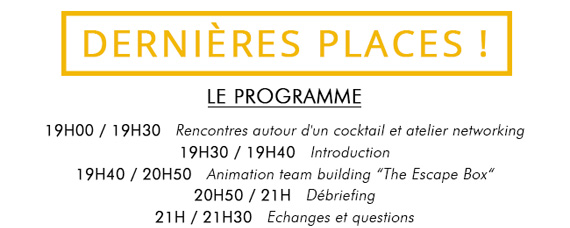 Invitation After Work - Mardi 10 Mai - Escape Game