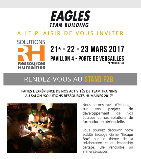 Eagles Team Building vous invite au salon "Solutions RH 2017"