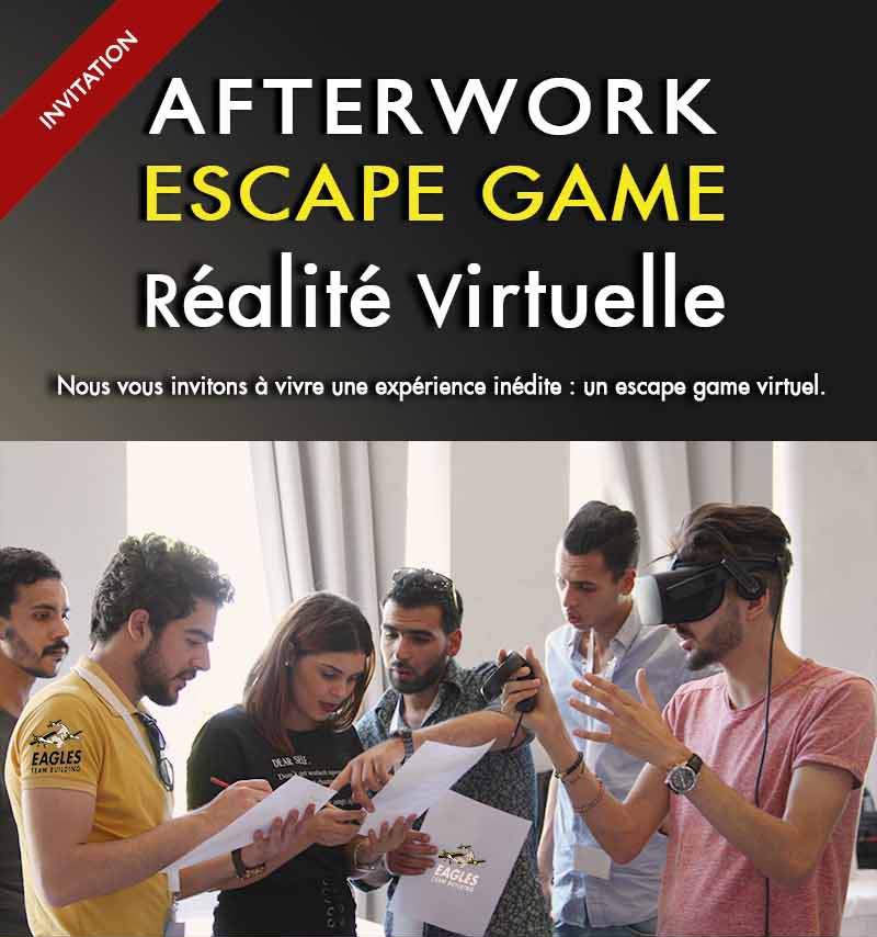 Invitation Afterwork 21/02 - Découvrez la réalité virtuelle en équipe dans un Escape Game