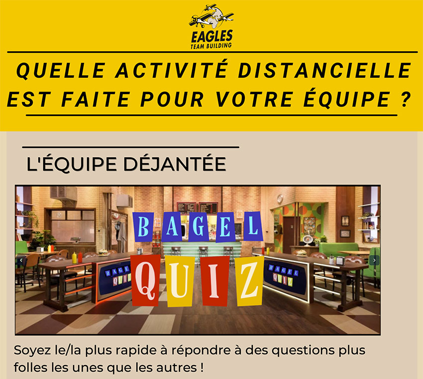 Quelle activité distancielle est faite pour votre équipe?
