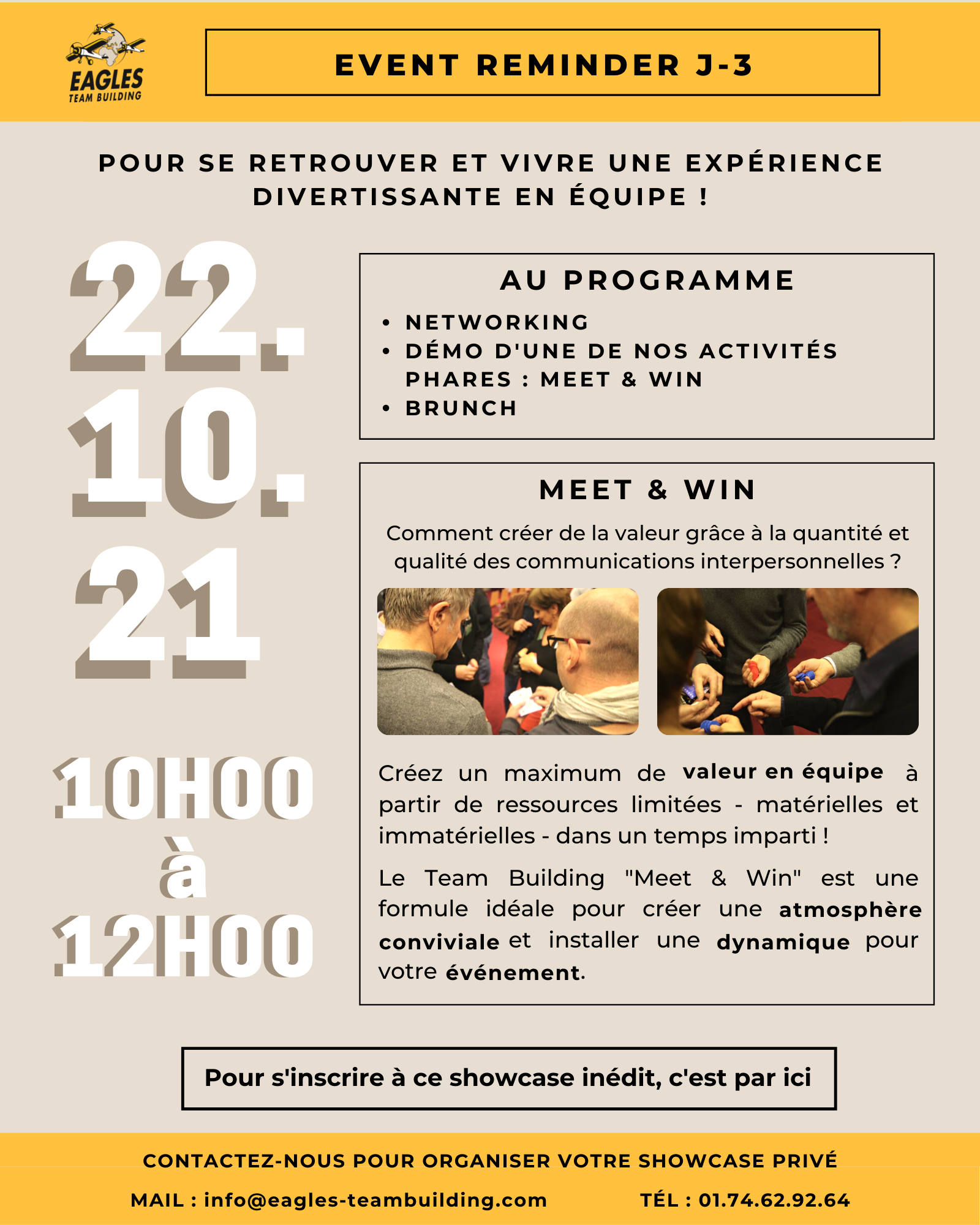 Event Reminder J-3 - Se retrouver, petit à petit !